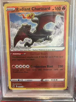 2023 Pokemon SWSH Crown Zenith Radiant Charizard #020/159 PSA 9 - Image 4