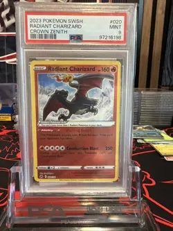 2023 Pokemon SWSH Crown Zenith Radiant Charizard #020/159 PSA 9 - Image 5