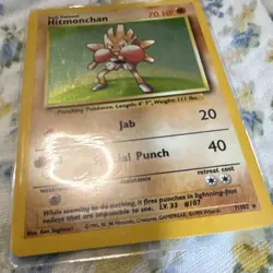 Hitmonchan 7/102 Base Set Holo Rare 1999 Pokemon TCG English 70 HP Basic 1st Ed - Image 4