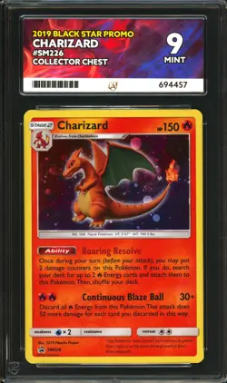 ACE 9 SM226 Charizard Clone Movie Promo 2019 Cosmos Holo Black Star Pokemon PSA - Image 1