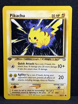 Pikachu #70/111 1st Edition 2000 Pokemon Neo Genesis - Image 1