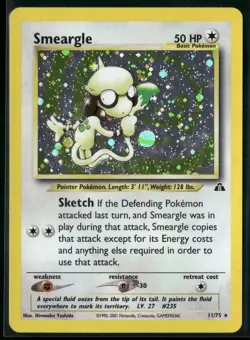 2001 Pokemon Neo Discovery Smeargle 11/75 Holographic Holo Rare - Image 1