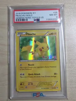 2016 Pokemon Pikachu 26/83 Generations Toys R Us Promo Holo Rare PSA 8 - Image 4