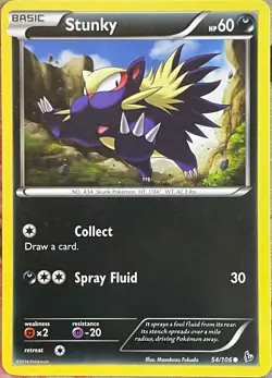 Stunky - 54/106 - XY Flashfire Pokemon 2014 - Image 1