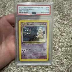 2000 POKEMON NEO GENESIS ~ 1ST EDITION ~ #14 SLOWKING HOLO ~ PSA 7 - Image 1