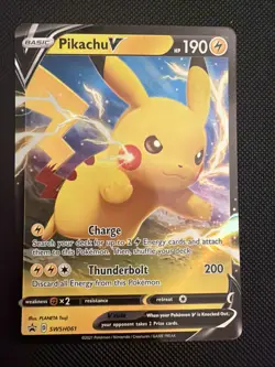 Pikachu V SWSH061 Ultra Rare Sword & Shield Promo Pokemon - Image 1