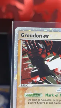 Near MINT! Pokemon TCG Groudon ex Hidden Legends Holo Ultra Rare 93/101 2004 - Image 2