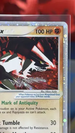Near MINT! Pokemon TCG Groudon ex Hidden Legends Holo Ultra Rare 93/101 2004 - Image 3