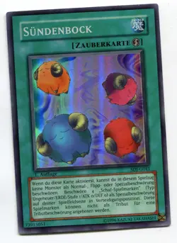 Yu-Gi-Oh! Near Mint Sundenbock 1. Auflage Super Rare SDJ-G041 NM - Image 1