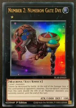 Number 2: Numeron Gate Dve - BLAR-EN023 - Ultra Rare - 1st Edition - Yugioh - Image 1