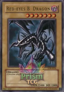 Red-Eyes Black Dragon ultra rare LOB-E056 Yugioh - Image 1