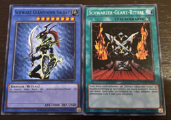 Yu-Gi-Oh! Schwarz Glanzender Soldat + Schwarzer Glanz Ritual Common Set S35 - Image 1