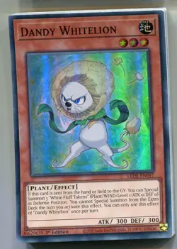 Yu-Gi-Oh! Dandy Whitelion Super Rare englisch LEDE-EN097 Lowenzahn Weißlowe - Image 1
