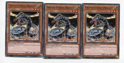 Yu-Gi-Oh! Proto Cyber Drache Common Playset (3 Stuck) Set 298 - Image 1