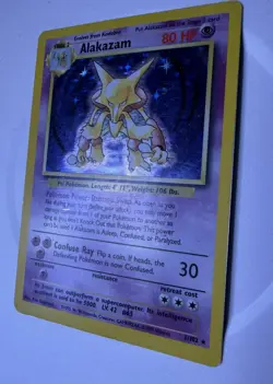 Pokemon Card 1999 TCG WOTC Base Set Alakazam 1/102 Holo Rare Unlimited MP - Image 4