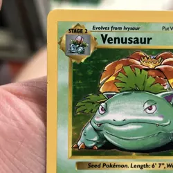 1999 Pokemon TCG Venusaur Holo Rare SHADOWLESS Card 15/102 Base Set LP/MP - Image 4