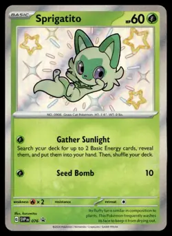 Sprigatito SV: Scarlet & Violet Promo Cards Holo 076 Pokemon TCG - Image 1