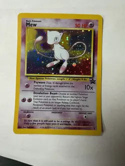 Mew Pokemon Promo Card HP50 Black Star #151 Holo Unplayed 1999 2000 - Image 1
