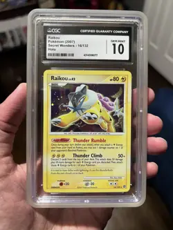 Raikou 16/132 D&P Secret Wonders Holo Rare Vintage Pokemon Card CGC 10 GEM MINT - Image 1