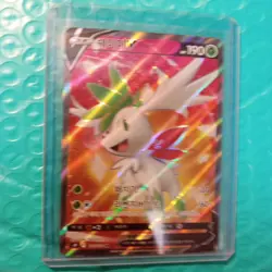 Shaymin V 101/100 Korean s9 Secret Rare Full Art Holo Pokemon Card NM - Image 1