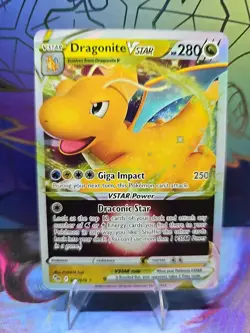 Pokemon Go TCG Dragonite VSTAR Holo Ultra Rare Card 050/078 - Image 1