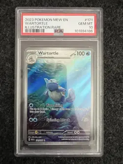 Pokemon TCG Wartortle Scarlet & Violet 151 Card Holo IR 171/165 PSA10 - Image 1