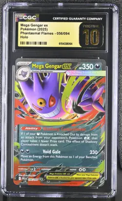 CGC 10 Pristine Mega Gengar EX 056/094 Phantasmal Flames Pokemon 064 - Image 1