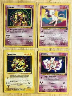 Pokemon WOTC Black Star Promo LP-Damaged: Mewtwo 3 + 14 / Mew 8 / Electabuzz 2 - Image 1
