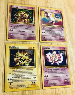 Pokemon WOTC Black Star Promo LP-Damaged: Mewtwo 3 + 14 / Mew 8 / Electabuzz 2 - Image 2