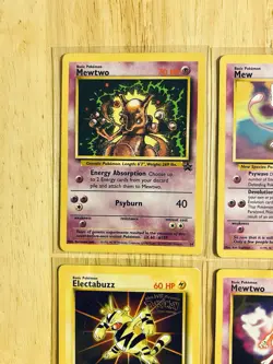 Pokemon WOTC Black Star Promo LP-Damaged: Mewtwo 3 + 14 / Mew 8 / Electabuzz 2 - Image 4