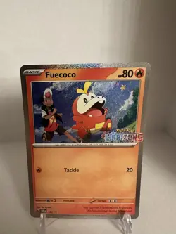 Fuecoco Pokemon Horizons Scarlet & Violet SVP 192 Holo Black Star Promo NM - Image 1