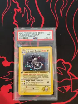 2000 POKEMON GYM HEROES HOLO-1ST EDITION #8 LT. SURGE'S MAGNETON PSA 9 - Image 1