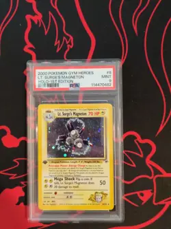 2000 POKEMON GYM HEROES HOLO-1ST EDITION #8 LT. SURGE'S MAGNETON PSA 9 - Image 2