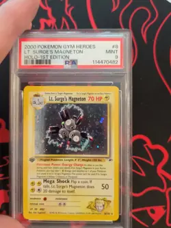 2000 POKEMON GYM HEROES HOLO-1ST EDITION #8 LT. SURGE'S MAGNETON PSA 9 - Image 5