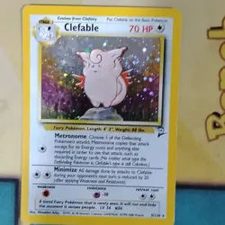 The Pokemon Company Clefable 005/130 Base Set 2 Holo Rare 70 HP English - Image 1