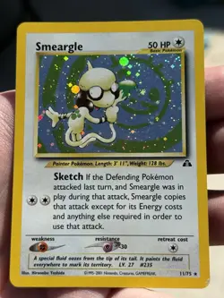 Pokemon Neo Discovery Smeargle TCG 11/75 Holo Unlimited Rare - Image 2