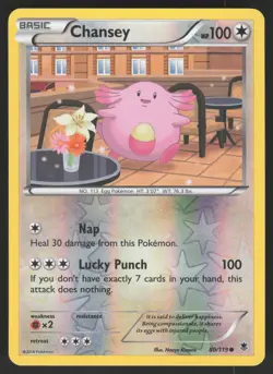 Chansey 80/119 Reverse Holo Pokemon TCG Phantom Forces LP - Image 1