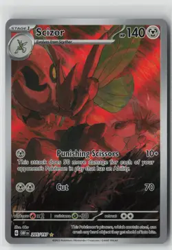 Scizor 205/197 Illustration Rare Obsidian Flames Pokemon Holo Near Mint - Image 1