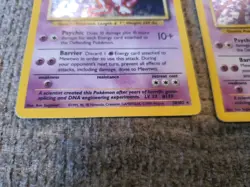 2x Mewtwo 010/102 Base Set Heavy Play Holo Rare HP Pokemon 1999 - Image 4
