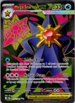 Mega Starmie ex Perfect Order 102/088 Ultra Rare Pokemon Near Mint - Image 1