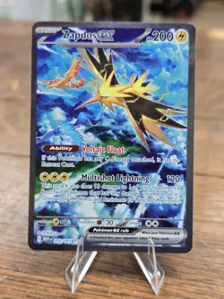 🌟 Pokemon ZAPDOS EX 202/165 Scarlet Violet 151 * Ultra Rare Full Art * NM! - Image 1