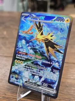 🌟 Pokemon ZAPDOS EX 202/165 Scarlet Violet 151 * Ultra Rare Full Art * NM! - Image 2