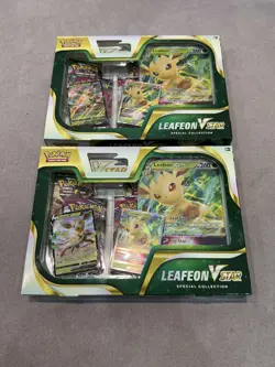 Leafeon VStar Special Collection Box X2 Pair NEW & SEALED From Pokemon Centre ✅ - Image 1