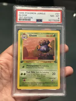 1999 Pokemon Jungle 1st Edition Gloom 37/64 Jungle PSA 8 - Image 1