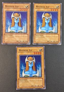 Yugioh TCG - 3x Mystical Elf - SDY-001 - LP/MP - Vintage Unlimited Common 2002 - Image 1