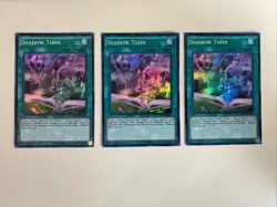 Yugioh - Shadow Toon x 3 - 1st Edition Super Rare Blue NM - Free Holo Card - B - Image 1