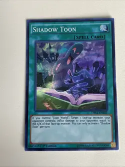 Yugioh - Shadow Toon x 3 - 1st Edition Super Rare Blue NM - Free Holo Card - B - Image 3