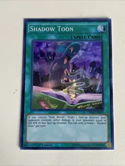 Yugioh - Shadow Toon x 3 - 1st Edition Super Rare Blue NM - Free Holo Card - B - Image 4