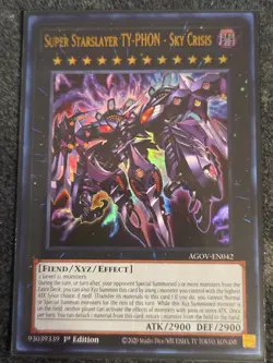 Yugioh Super Starslayer TY-PHON - Sky Crisis AGOV-EN042 Ultra Rare 1st Ed NM - Image 1