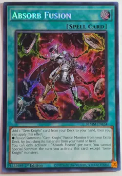 Yugioh Absorb Fusion BLMM-EN164 Secret Rare 1st Edition - Image 1